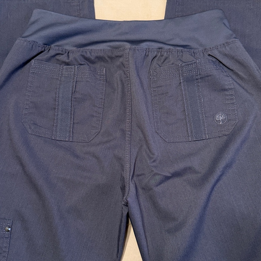 Healing Hands Purple Label Tori Womens 5-Pocket Yoga Scrub Pants Size Small Grey - Picture 3 of 5